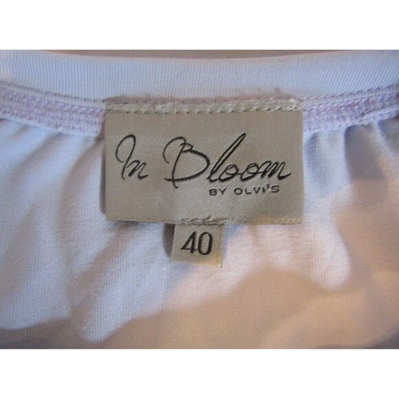 In Bloom by Olvi’s Short Sleeve Top Light Purple Tee T Shirt Size 40 US 10 - Picture 5 of 6